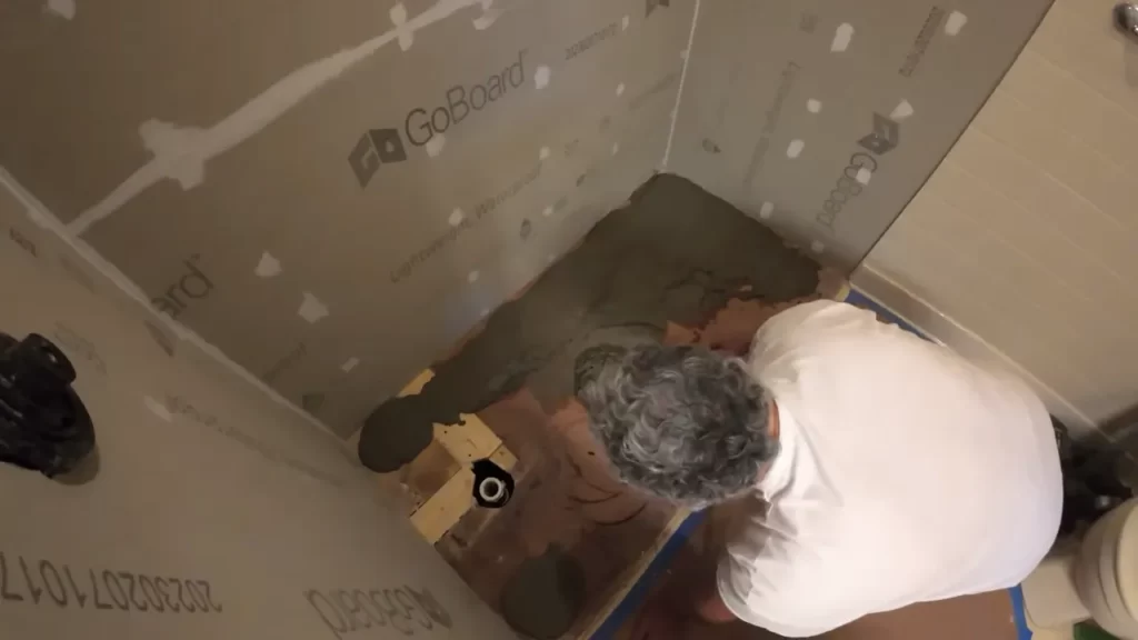 Installation Of The Shower Pan