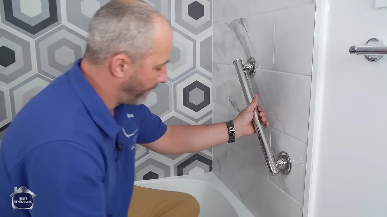 Install a Safety Bar in the Shower for Added Security