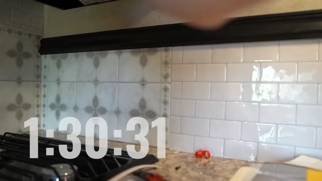 Applying The Peel And Stick Backsplash