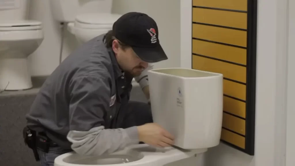 Installing The New Toilet Tank
